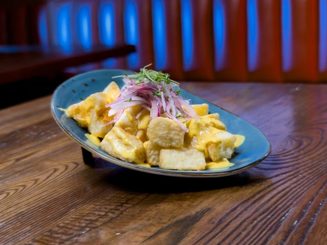 Yuca Huancaina.