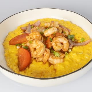 Arroz cremoso de Ají Amarillo Shrimp